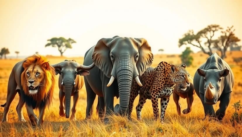 Afrikas fem största djur förklarade