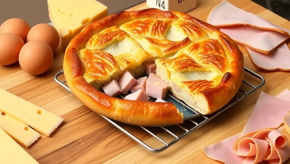 Klassisk ost och skinkpaj hemma