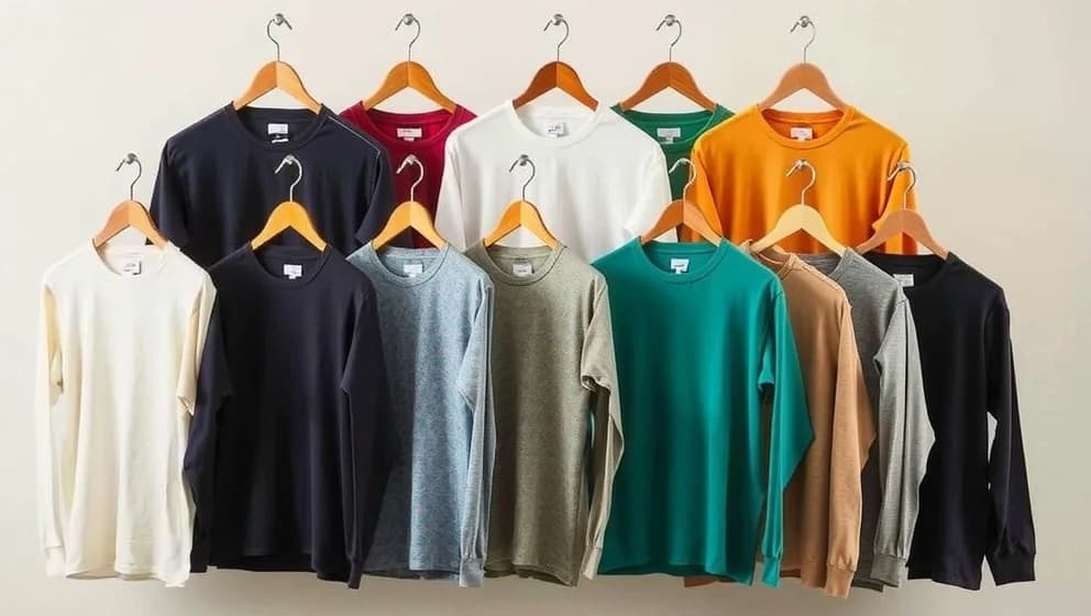 Långärmad t-shirt herr för varje säsong