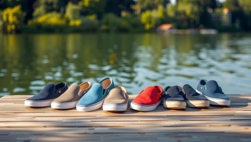 Slip-on sneakers som passar perfekt vid dammen